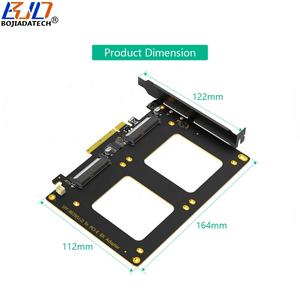 موصل <span class=keywords><strong>2</strong></span> * U.<span class=keywords><strong>2</strong></span> إلى PCI-e PCI 8X U2 NVME SSD محول بطاقة-اللوحة الأم تدعم التشعب PCIe X4X4 - Product Image 2