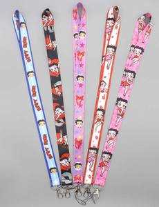 贝蒂·博普红色黑色心形吻钥匙扣挂绳文件架适合工作家庭教师学生儿童礼物 - Product Image 3