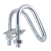 Pince de câble de câble métallique en acier inoxydable M6 1/4 de 304 pouces, attache de selle de boulon en U de dé à coudre