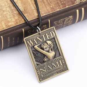Une Pièce Anime Badge Militaire Carte Pendentif 3D Luffy <span class=keywords><strong>Zoro</strong></span> <span class=keywords><strong>Wanted</strong></span> Collier Pendentif Corde Collier Porte-clés Hommes Bijoux - Product Image 4