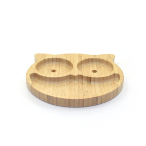 Plato <span class=keywords><strong>de</strong></span> Bambú Natural Ecológico para Bebés, con Forma <span class=keywords><strong>de</strong></span> Animal, Bandeja <span class=keywords><strong>de</strong></span> Servir Infantil Dividida, Bonito Plato <span class=keywords><strong>de</strong></span> Dibujos Animados con Diseño <span class=keywords><strong>de</strong></span> Búho y Sol para Niños Pequeños - Product Image 2