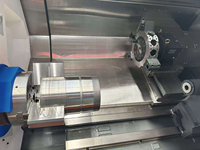 Tour à métaux CNC à 2 axes robuste et écologique, à banc incliné horizontal avec broche simple TCK63