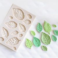 Moule en silicone 3D en forme de feuilles pour la pâtisserie DIY, la décoration de gâteaux, la pâte à modeler, le chocolat, les outils et fournitures de pâtisserie