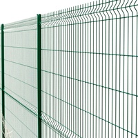 Panneau de clôture 3D soudé avec revêtement en poudre et poteaux métalliques pour la sécurité des usines, centres logistiques, fermes et sites commerciaux pour OEM