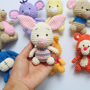 100% hecho a mano bebé ganchillo <span class=keywords><strong>Amigurumi</strong></span> Mini <span class=keywords><strong>bosque</strong></span> Animal relleno pequeño juguete hecho a mano - Product Image 2