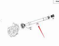 Arbre de transmission avant épaissi en alliage d'aluminium pour Mercedes M274 W204 GLK W205 4x4 Noir Anti-rouille Haute résistance au couple 100%