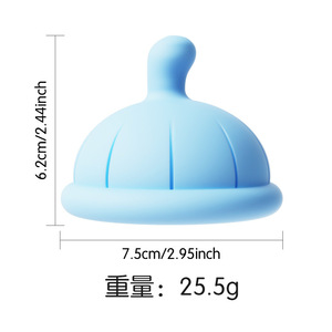 Taza de silicona para eructar con forma de manzana para bebés de 0 a 12 meses, dispositivo antirreflujo - Product Image 5