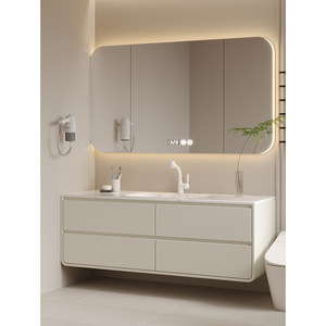 Modern simple slate hot-bent integrated basin <b>bathroom</b> <b>cabinet</b> combination washbasin basin washbasin <b>cabinet</b> - Product Image 1
