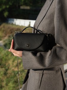 Sac à bandoulière en cuir de vachette premium avec petite rabat et chaîne, design intemporel, pour les sorties du <span class=keywords><strong>week</strong></span>-<span class=keywords><strong>end</strong></span> et les trajets sécurisés en Europe, vente en gros - Product Image 2