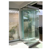 Cloison de verre mobile sans cadre Portes intérieures entièrement ouvertes pour pergola et véranda Empilable Panoramique Accordéon Porte pliante