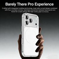 Étui Magnétique Transparent Premium Laudtec pour iPhone 17 18 Pro Max Coque Rigide Élégante avec Porte-Cartes Intégré Marque Privée