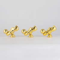 GZ30 Trophée de sport en plastique Figure Chaussures de football Football Bottes dorées Figurine avec ballon