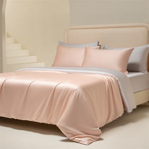 Parure de lit de luxe 100 % coton, 4 pièces, super douce, lavable en machine, draps, taies d'oreiller, housse de <span class=keywords><strong>couette</strong></span>, 200 fils/cm², style européen et américain - Product Image 1