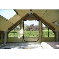 Tente de camping gonflable en tissu Oxford 300D de 6 mètres carrés avec pompe manuelle, tente de glamping imperméable, tente de camping 4 saisons, 3-5 personnes