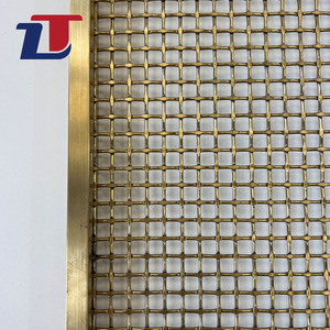 Grilles décoratives de feuille de maille <span class=keywords><strong>en</strong></span> métal de grillage tissé <span class=keywords><strong>en</strong></span> laiton d'acier inoxydable pour des armoires - Product Image 3