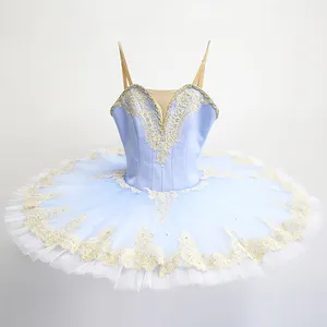 T0239 Wholesale Dance Costumes Camisole Skirted Tutu Dance Classique Skirts Blue Ballet Tutu Dress For Women