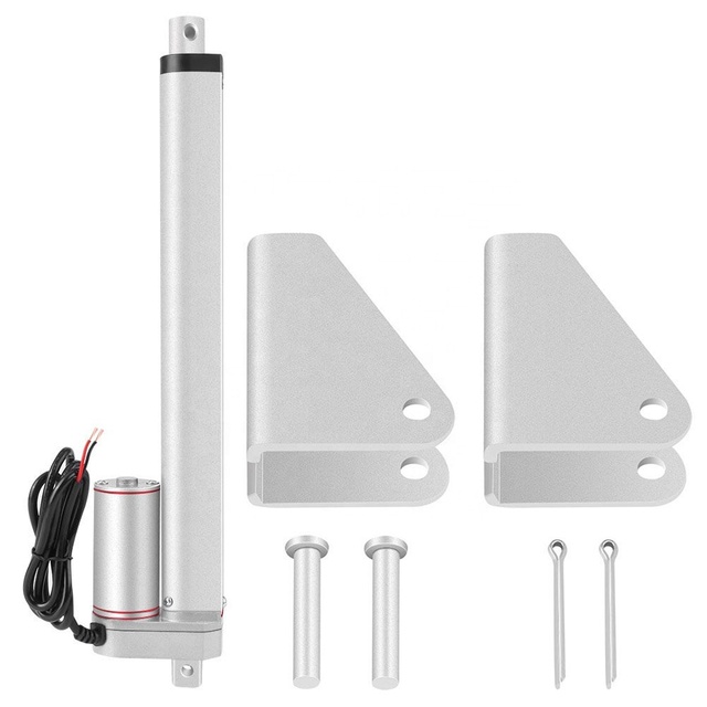 DC 12V 24V 200mm Stroke Multifunctional Electric Linear Actuator 500N Metal Gear Linear Motor Moving Distance 20mm/s