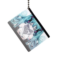 Porte-clés en acrylique à effet lenticulaire 3D imprimé UV en gros, motif dessin animé, forme rectangulaire, trois motifs interchangeables