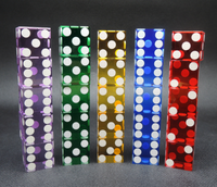 Meilleures ventes - Dés transparents personnalisés de haute qualité et précision, 5 pièces par ensemble, dés de casino de haute qualité de 19 mm avec bords tranchants