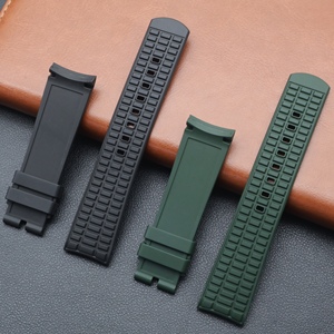 Correas <span class=keywords><strong>de</strong></span> <span class=keywords><strong>reloj</strong></span> inteligente <span class=keywords><strong>de</strong></span> caucho fluorado transpirable <span class=keywords><strong>de</strong></span> lujo personalizadas <span class=keywords><strong>de</strong></span> 22 mm con extremo curvo FKM para <span class=keywords><strong>MIDO</strong></span> TVM049.526 - Product Image 5