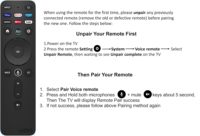Control Remoto de Voz de Repuesto para Televisores Inteligentes VIZIO - Bluetooth, Función de Presionar para Hablar, Compatible con las Series V, M y P