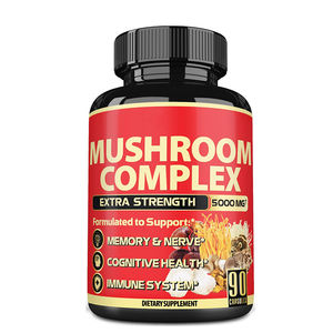 Private Label 10 in 1 capsule di funghi complessi Lions Mane Cordyceps Chaga Mushroom capsule supplemento per chiarezza mentale - Product Image 1
