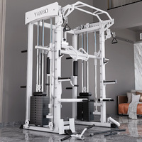 Équipement de musculation multifonctionnel pour la maison, machine Smith en acier et combiné Pec Deck Fly – Exercices de fitness pour squats, développés couchés et entraînement du dos