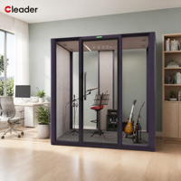 Studio de travail préfabriqué portable, bureau mobile, cabine d'enregistrement insonorisée, boîte acoustique modulaire, poste de travail modulaire
