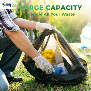 Sacchi per la Spazzatura ad Alta Densità da 15 Galloni, 24" X 33", Sacchetti Neri per Ufficio, Bagni, Aziende, Casa e Uso Commerciale - Product Image 3