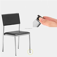Bouchon d'insertion de tube oblong ovale Embout de chaise Carré Nervuré Inserts Bouchon en plastique Bouchon de tuyau pour tabouret de table Pied de meuble