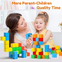 Bloques de Construcción Magnéticos de 1 Pulgada, 32 Piezas, Cubos Magnéticos Grandes para Niños y Niñas de 3+ Años, Juguetes Sensoriales Educativos Coloridos
