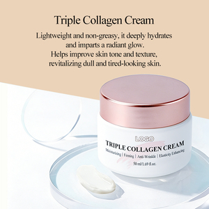 Creme Facial Triplo Colágeno 50ml, Hidratante Anti-Idade com Extrato de Folha de Oliveira para Refinar Poros e Aumentar o Brilho - Product Image 3