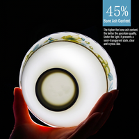 Nouvel ensemble de vaisselle en porcelaine fine de style chinois minimaliste et pastoral, personnalisable, 50 pièces pour la maison
