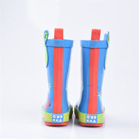 Bottes de pluie en caoutchouc antidérapantes à semelle souple, design animal 3D personnalisé, grenouille bleue mignonne, pour garçons et filles