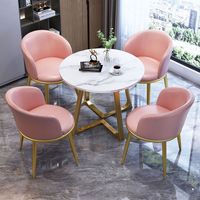 Ensemble de table de salle à manger moderne à prix abordable, table basse, tables rondes de salle de réunion avec 4 chaises à vendre