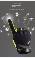 Gants de moto tout-terrain en coton, anti-chute, antidérapants, respirants, avec fermeture auto-agrippante, pour la conduite et la course, unisexes, à doigts entiers