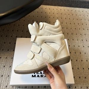 <span class=keywords><strong>Scarpe</strong></span> Sportive da <span class=keywords><strong>Donna</strong></span> <span class=keywords><strong>con</strong></span> Rialzo Interno Invisibile in Stile Europeo e Americano <span class=keywords><strong>con</strong></span> <span class=keywords><strong>Zeppa</strong></span> in Vera Pelle Casual Alte - Product Image 1