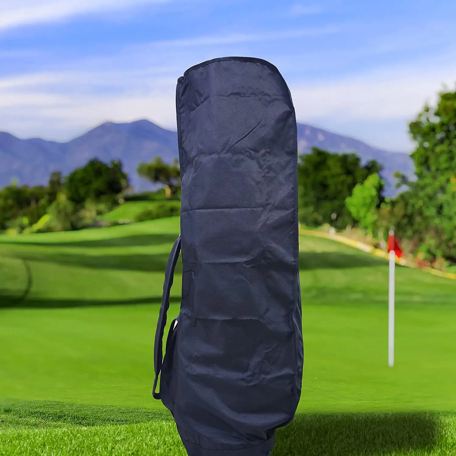 Tas Golf tahan air, sarung pelindung dengan Kap Untuk kereta dorong Golf, klub Golf