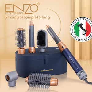 ENZO <span class=keywords><strong>6</strong></span> en 1 Hair Styler One Step Blow Brush Set Peine de aire caliente Rizador con cepillo intercambiable Cabezal giratorio Cepillo secador de pelo - Product Image 3