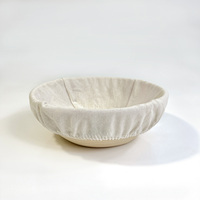 Panier de levage rond en rotin naturel fait main de 9 pouces pour la fermentation de la pâte au levain, idéal pour la boulangerie artisanale