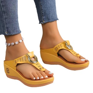 Sandales compensées à lanières pour femmes, style romain, nouvelle collection été, grande taille, pour la plage, Roman231 - Product Image 5