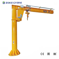 Grue à flèche pivotante autoportante robuste de 1 tonne à 360 degrés pour atelier de machines CNC et poste de travail de chargement