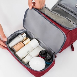 Travel Bag <b>Toiletries</b> Bag Rectangle Waterproof Portable For Trip <b>Storage</b> Cosmetic Bag Black Gray Navy Blue - Product Image 3