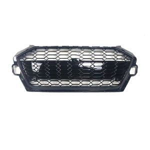 Rejilla delantera negra brillante para coche <span class=keywords><strong>A4</strong></span> S4, rejilla de nido de abeja de malla estilo RS4 modificada para <span class=keywords><strong>Audi</strong></span> <span class=keywords><strong>A4</strong></span> S4 B9.5 2020 2021 2022 2023 - Product Image 2