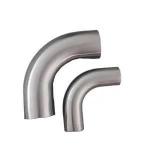 Manufacturer Supplier stainless steel elbow 90 degree long bend with straight end 3A AS DIN standard