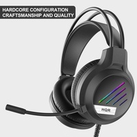 Casque de jeu filaire RGB personnalisé pour PC, lumière statique tricolore, microphone, suppression du bruit ENC, étanche IPX5
