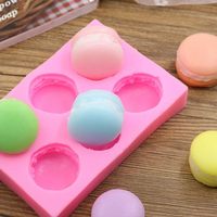 Moule en silicone 3D pour macaron hamburger, gâteau fondant, décoration de cupcake, pâte de gomme à mâcher, bonbons au chocolat