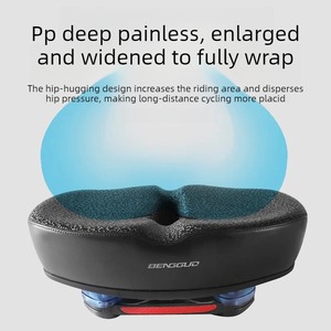 <span class=keywords><strong>Selle</strong></span> de vélo 3D épaissie à double absorption des chocs, <span class=keywords><strong>selle</strong></span> large et confortable pour vélo électrique/VTT/Vélo de spinning - Product Image 4