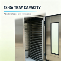 Armoire de fermentation professionnelle en acier inoxydable pour 18 à 40 plateaux, avec système de pulvérisation, pour pains et pâtons