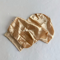 Bonnet de nuit en satin long pour femme, style béret, avec grande élastique, pour la protection des cheveux, utilisation en salle de bain et SPA, maquillage, 30x66cm